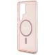 6. Guess Glitter Circle Classic Logo MagSafe Hülle für Samsung Galaxy S25 Ultra rosa