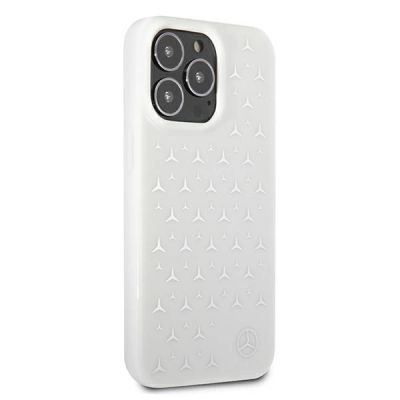 4. Mercedes Silver Stars Pattern Case für iPhone 13 Pro Max - Weiß