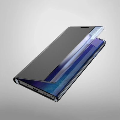 7. Neues Sleep View Case mit Klappe und Ständer für Samsung Galaxy A35 – blau