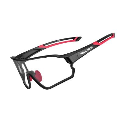 Rockbros 10135 Photochrome UV400-Fahrradbrille, Schwarz und Rot