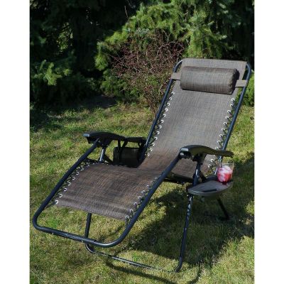 5. Faltbarer Gartenstuhl, multifunktional, 175 x 52/65 x 107 cm, braun