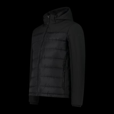 8. CMP Herren Winterjacke mit Kapuze, Sport, isoliert, schwarz (34K0147/E910)