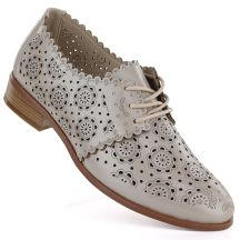 Damen-Oxfordschuhe mit Lochmuster, Gold, Potocki 12778