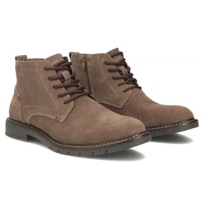 4. Herren-Ankle-Boots aus Leder, ungefüttert, Wildleder, beige, Filippo MBT8318
