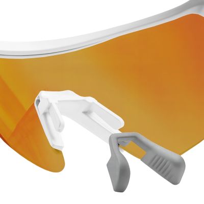 4. Rockbros Photochrome Fahrradbrille mit UV-Schutz und Korrektureinsatz – Weiß