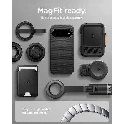 11. Spigen Liquid Air Mag MagSafe Hülle für Google Pixel 11 – Mattschwarz