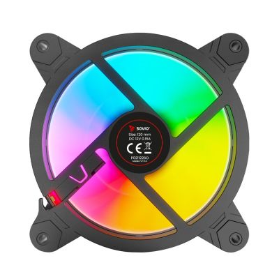 10. SAVIO SET MIT 4 ARGB-LÜFTERN 120 MM MIT STEUERUNG UND FERNBEDIENUNG FAN-01