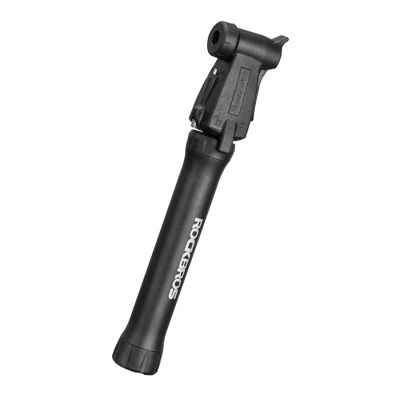 ROCKBROS TM-1701P 80 PSI Mini-Fahrradpumpe für Presta- und Schrader-Ventile – Schwarz