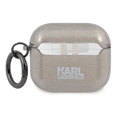 2. Karl Lagerfeld Glitzer Karl's Head Case für AirPods 3 – Schwarz