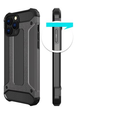 4. Hybrid Armor robuste TPU/PC Panzer Handyhülle Hard Case für iPhone 13 Pro Max schwarz