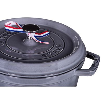 4. STAUB Runder Gusseisentopf 40500-246-0 3,8 l Graphit