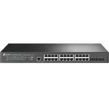 TP-Link JetStream TL-SG3428XPP-M2 Netzwerk-Switch, Managed L2+, 2,5-Gbit/s-Ethernet (100/1000/2500), PoE-fähig, 1 HE, Schwarz