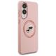 4. Karl Lagerfeld Silikon Nauble Heads And Circle MagSafe Hülle für Samsung Galaxy S25 Edge - Pink