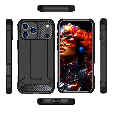 4. Hybrid Armor Case für iPhone 17 Pro - Schwarz