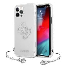 Guess GUHCP12LKS4GSI iPhone 12 Pro Max 6,7" Transparente Hardcase 4G Silver Charms Collection