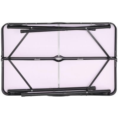 13. Klappbarer Campingtisch 90x60x70cm und 2 Bänke 87x23x39cm aus Holz