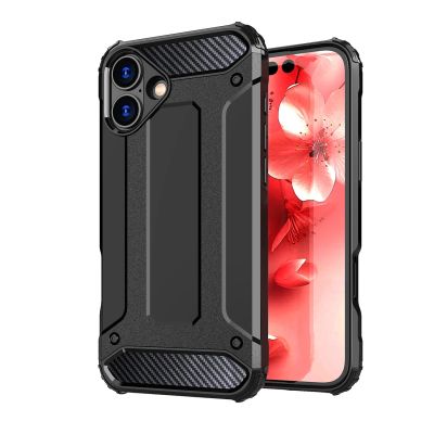 2. Hybrid Armor Panzerhülle für iPhone 16 Plus – Schwarz