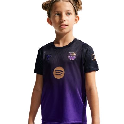 4. Nike FC Barcelona Stadion Auswärtstrikot 2026/27 Kinder-Fußballtrikot Lila-Schwarz II1649 505