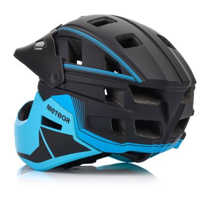 6. Meteor Hydra M Integral-Fahrradhelm 55-58 cm Schwarz/Blau