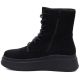 3. Schwarze Wildleder-Ankle-Boots für Damen mit dickem Plateau, Modell M.Daszyński SA257-1