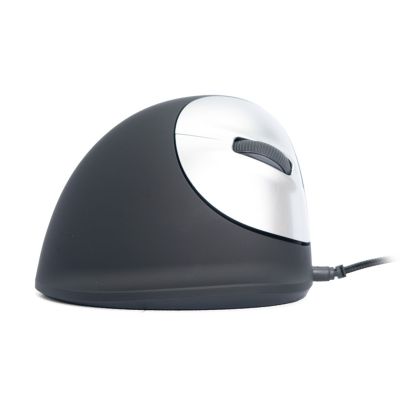 45. Ergonomische Maus für Rechtshänder R-Go Pele HE USB groß schwarz/silber (Einzelhandel)