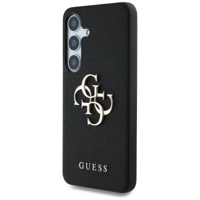 2. Guess Grained Big 4G Logo Small Classic Logo Hülle für Samsung Galaxy S25 schwarz