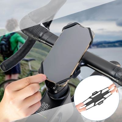 3. Rockbros 250015001 Silikon-Handyhalterung mit Klemme – schwarz