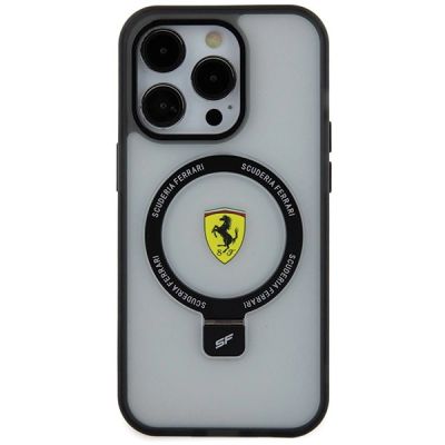 3. Ferrari FEHMP15LUSCAH iPhone 15 Pro 6,1" transparentes Hardcase Ring Stand 2023 Collection MagSafe