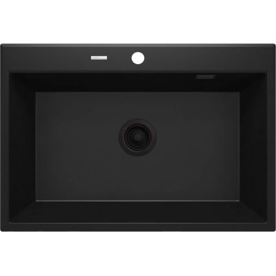 4. Deante Eridan ZQEN103 Granitspüle 70x52 cm schwarz