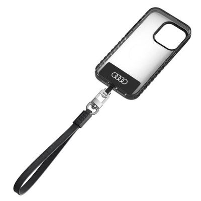 2. Audi Crossbody Leder Universal-Schlüsselband 28cm x 10mm - Schwarz