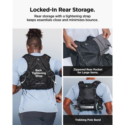 9. Spigen A721 Dynamic Shield L-XL Laufweste mit 500 ml Softflask – Schwarz