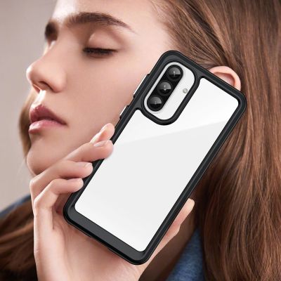 6. Outer Space Hülle für Samsung Galaxy A26 Cover mit Flexiblem Rahmen - Schwarz