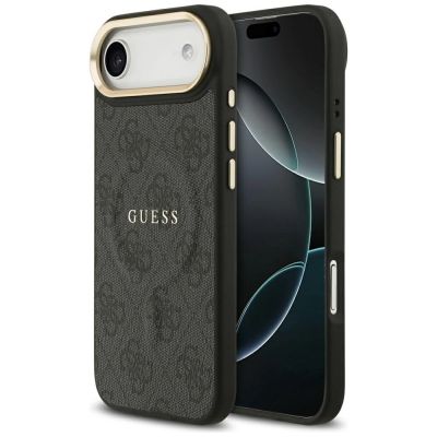 Guess 4G PU Classic Logo MagSafe Hülle für iPhone 17 Air - Schwarz