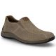 Herren-Slipper aus Leder mit durchbrochenem Muster, braun, Rieker 05272-64