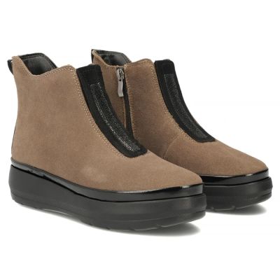 4. Beige Plateau-Ankle-Boots für Damen, Filippo DBT8264