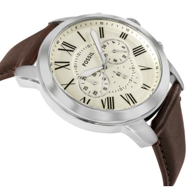 3. FOSSIL Grant Herrenuhr aus Leder FS4735 + Box