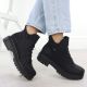 6. Damen-Lederboots im Worker-Stil mit Gummizug, Schwarz, Rieker Y3163-00