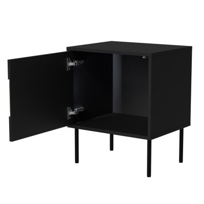4. INSERTO Nachttisch, 2 Stück, 50 x 40 x 61,5 mm, schwarz + LED