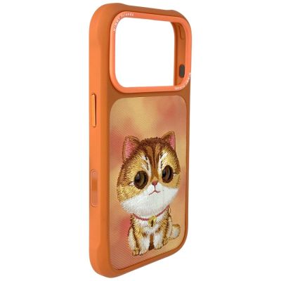 4. Nimmy Big Eyed Pet 2.0 Katzenhülle für iPhone 17 Pro – Orange