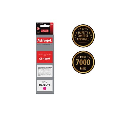 2. Activejet AC-G490M Tinte (Ersatz für Canon GI-490M; Supreme; 70 ml; 7000 Seiten, rot)