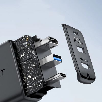 8. Acefast 2in1 Ladegerät GaN 65W USB Typ C / USB, Adapter Adapter HDMI 4K @ 60Hz (Set mit Kabel) weiß (A17 weiß)