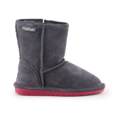 6. BearPaw Emma Kleinkind Zipper Jr 608TZ-903 Charcoal Pomberry Winterstiefel
