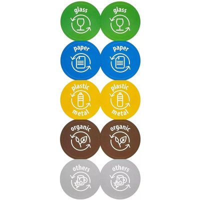 6. Mülltonnen 20 l Sortierbox-Set 3-teilig, grau