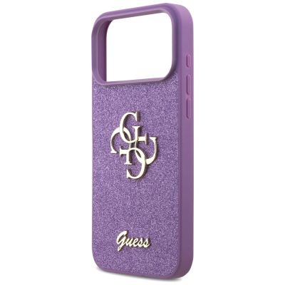6. Guess Fixed Glitter Big 4G Hülle für iPhone 17 Pro Max - Lila
