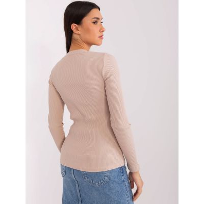 2. Beige gestreifte Bluse BASIC FEEL GOOD (RV-BZ-9207.41X)