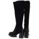 5. Damenstiefel aus schwarzem Velourslederimitat mit Absatz Potocki SZ12849