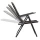 17. Campingstuhl mit Armlehnen 61x66x65-108cm, faltbar, schwarz, Enero Camp