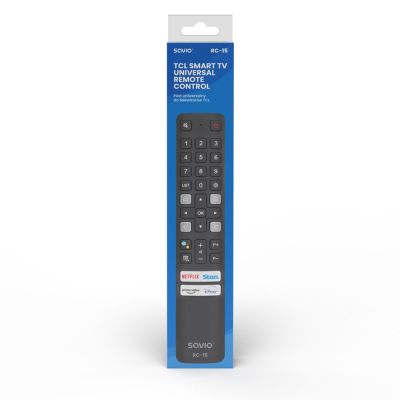 8. SAVIO Universalfernbedienung für Fernseher / Ersatz für TCL Smart TV RC-15