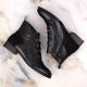 7. Filippo W PAW478A schwarze Lacklederstiefeletten mit isolierter Krokodilledersohle