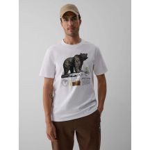 Herren-T-Shirt mit Aufdruck, regulär, Größe 4F 4FKAW26TTSHM4473-11S